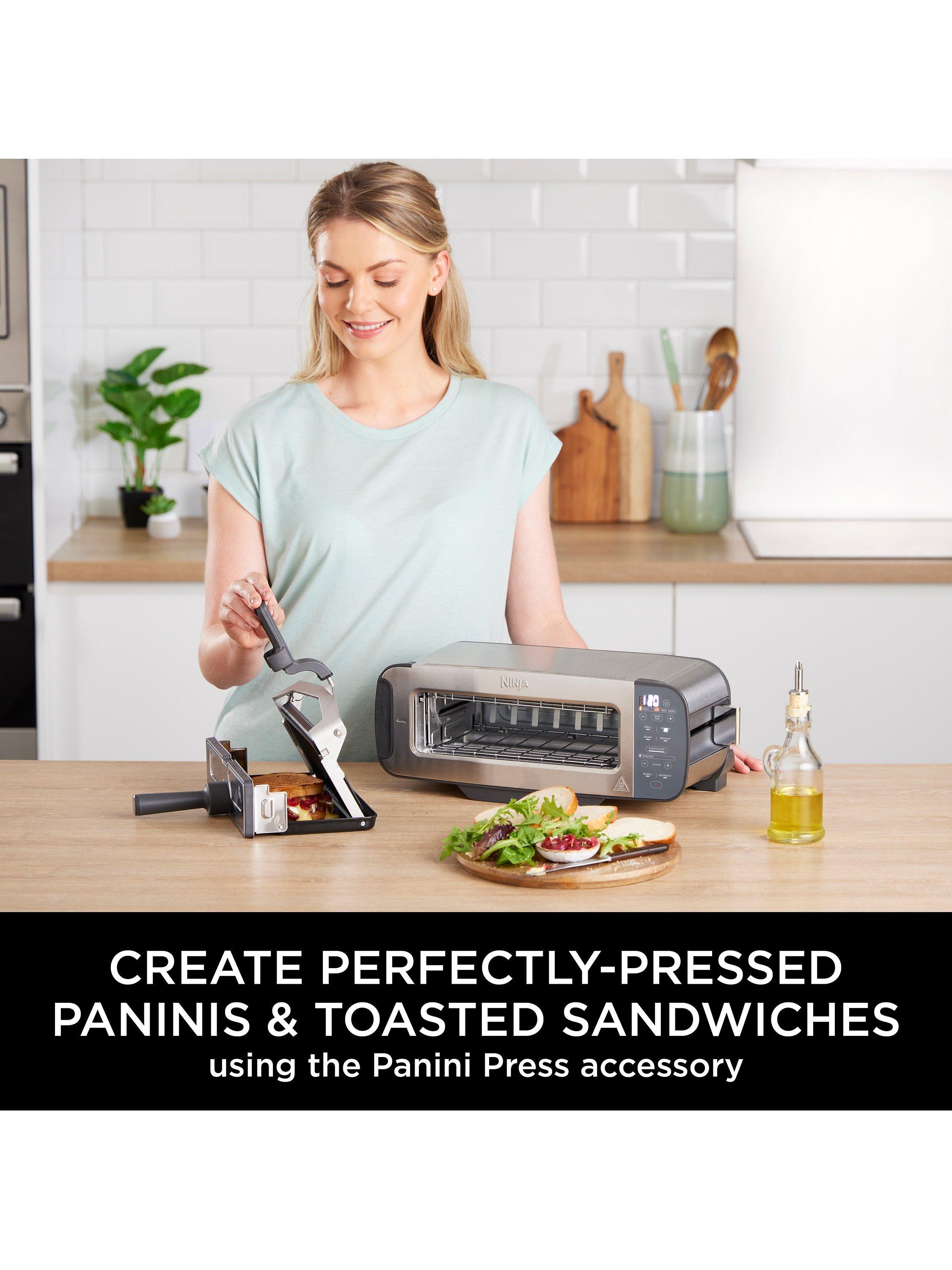 Ninja stainless steel 3-in-1 toaster, grill and panini press, imported from the UK