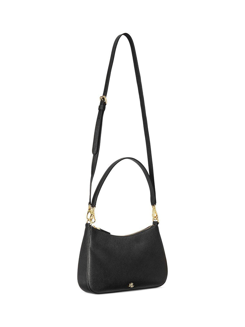 Lauren Ralph Lauren Danni crosshatch leather shoulder bag, UK version