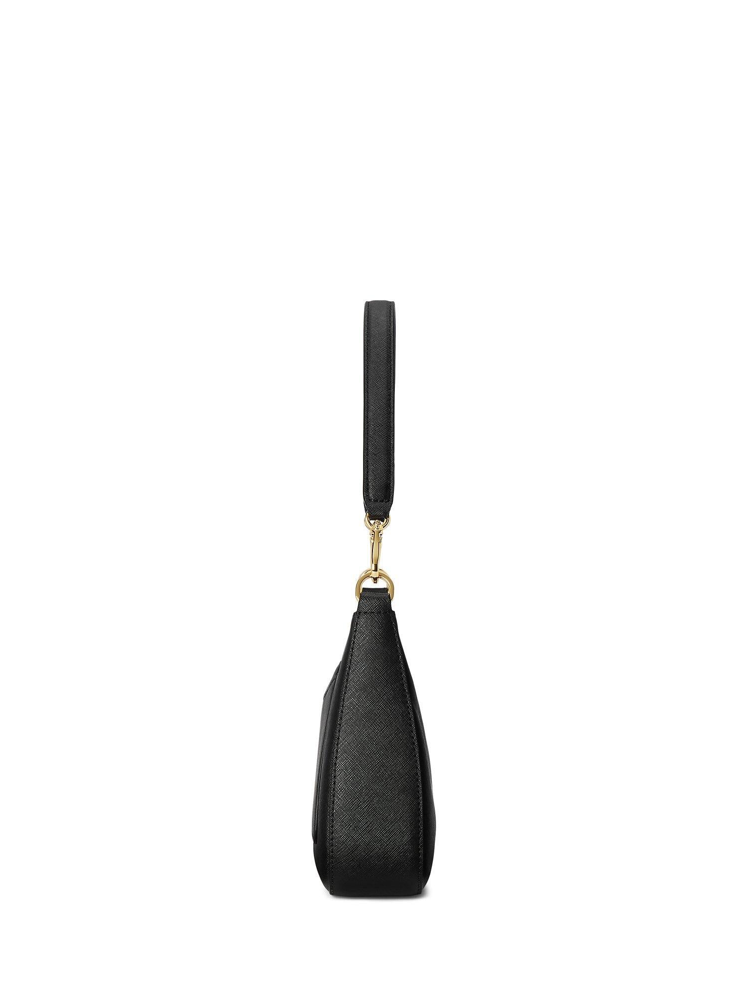 Lauren Ralph Lauren Danni crosshatch leather shoulder bag, UK version