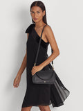 Lauren Ralph Lauren Danni crosshatch leather shoulder bag, UK version