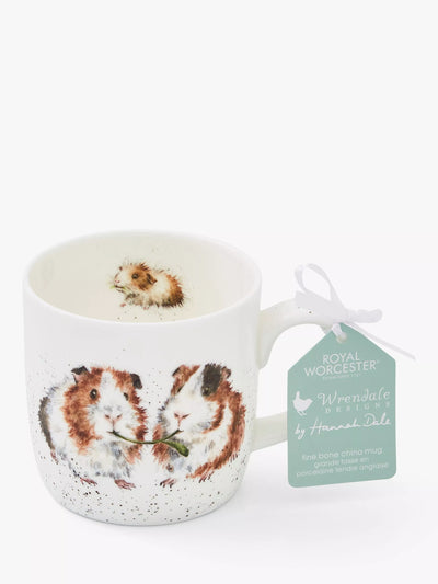 John Lewis Wrendale Designs Lettuce Be Friends Guinea Pig Bone China Mug, 310ml- Buy online at McGrocer