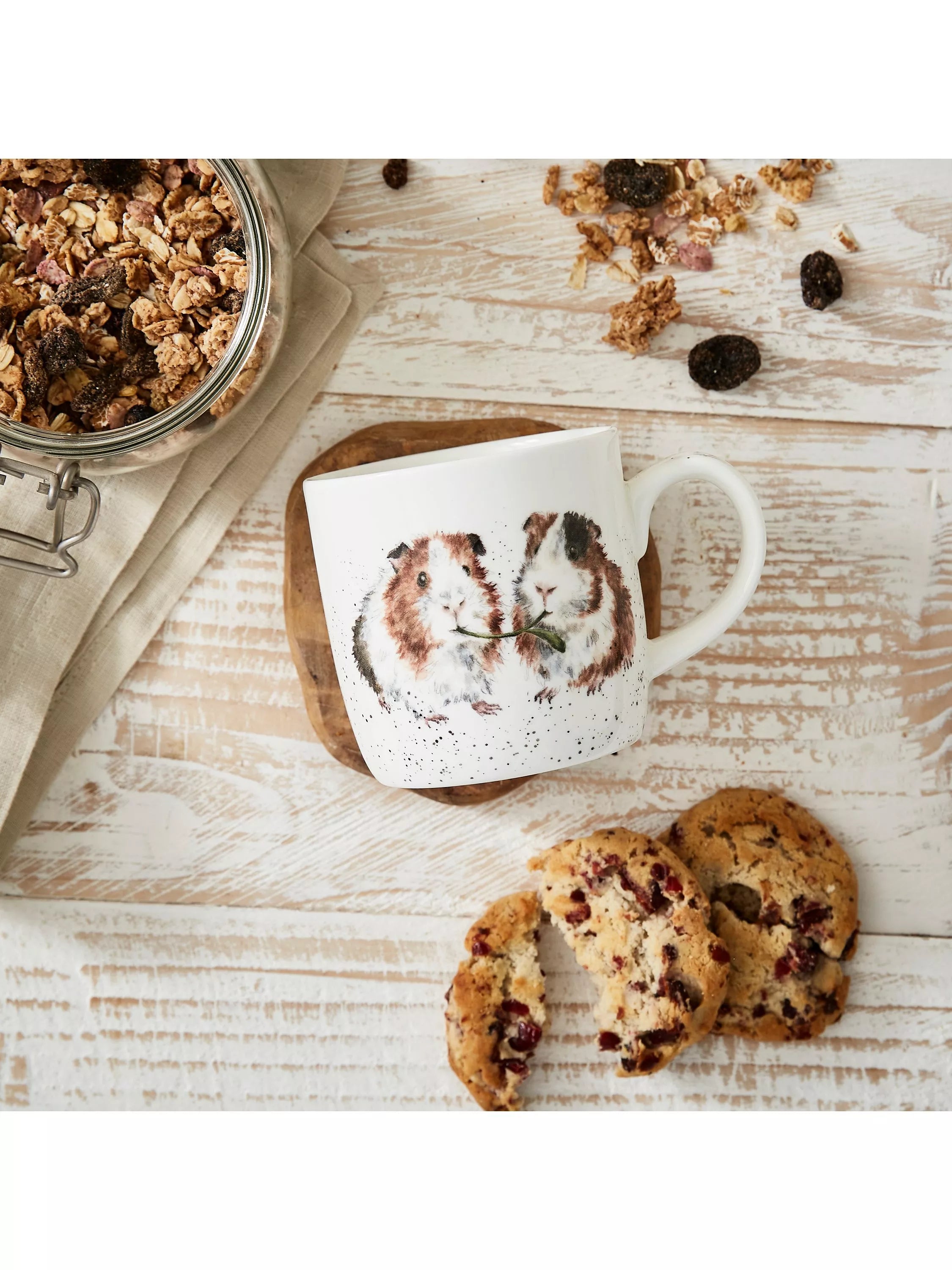 Wrendale Designs guinea pig bone china mug 310ml (British brand)