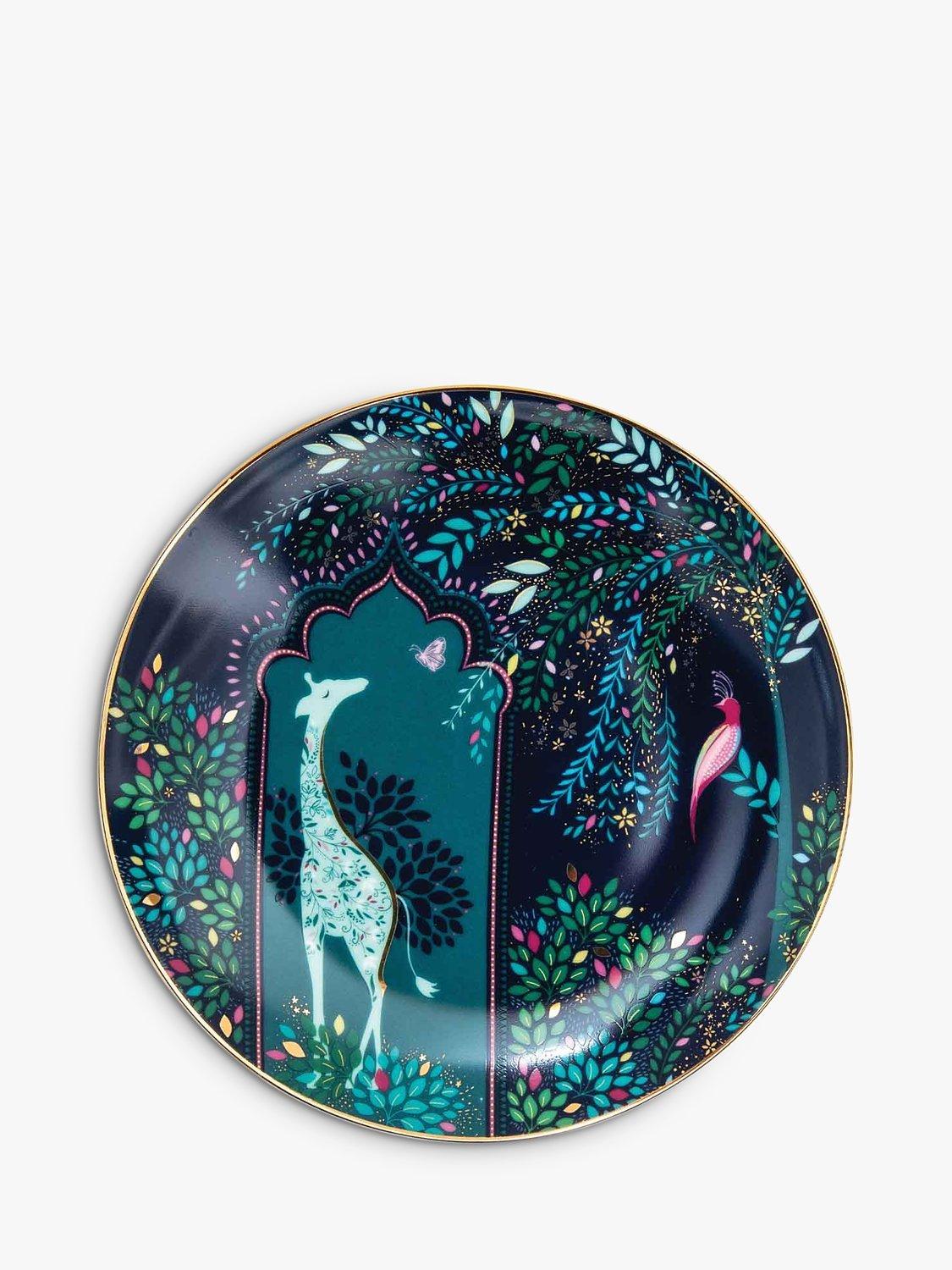 Sara Miller Escape to India cake plates set of 4, UK version