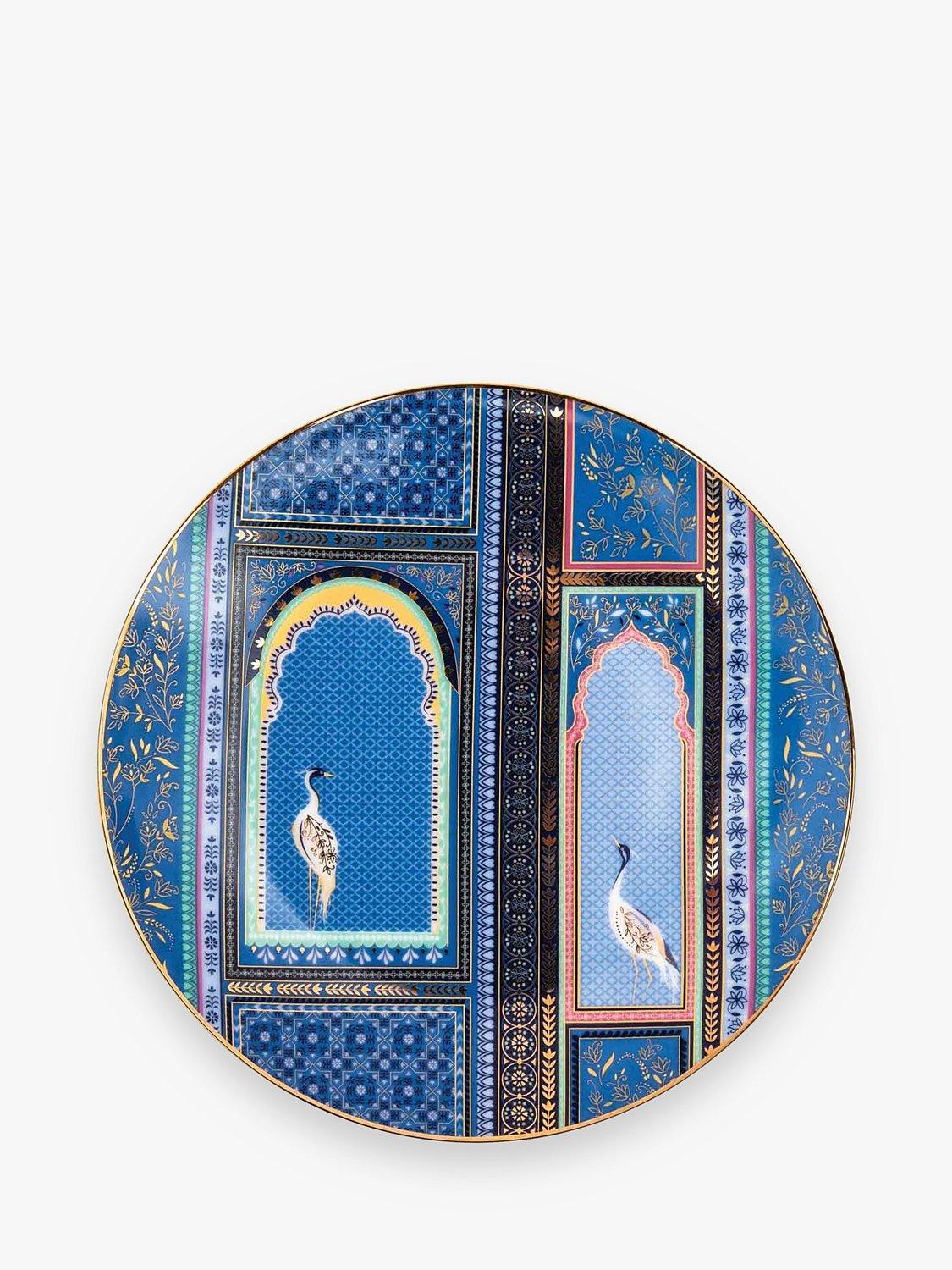 Sara Miller Escape to India cake plates set of 4, UK version