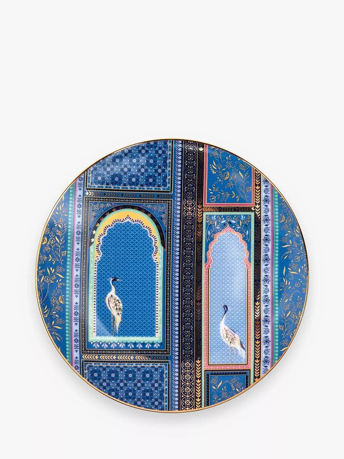 Sara Miller Escape to India cake plates set of 4, UK version