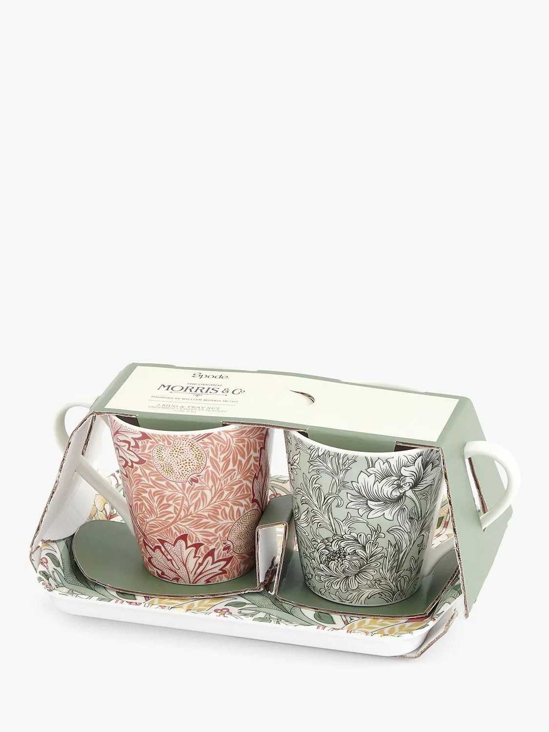 Morris & Co. Pimpernel tray and mug set, imported from the UK