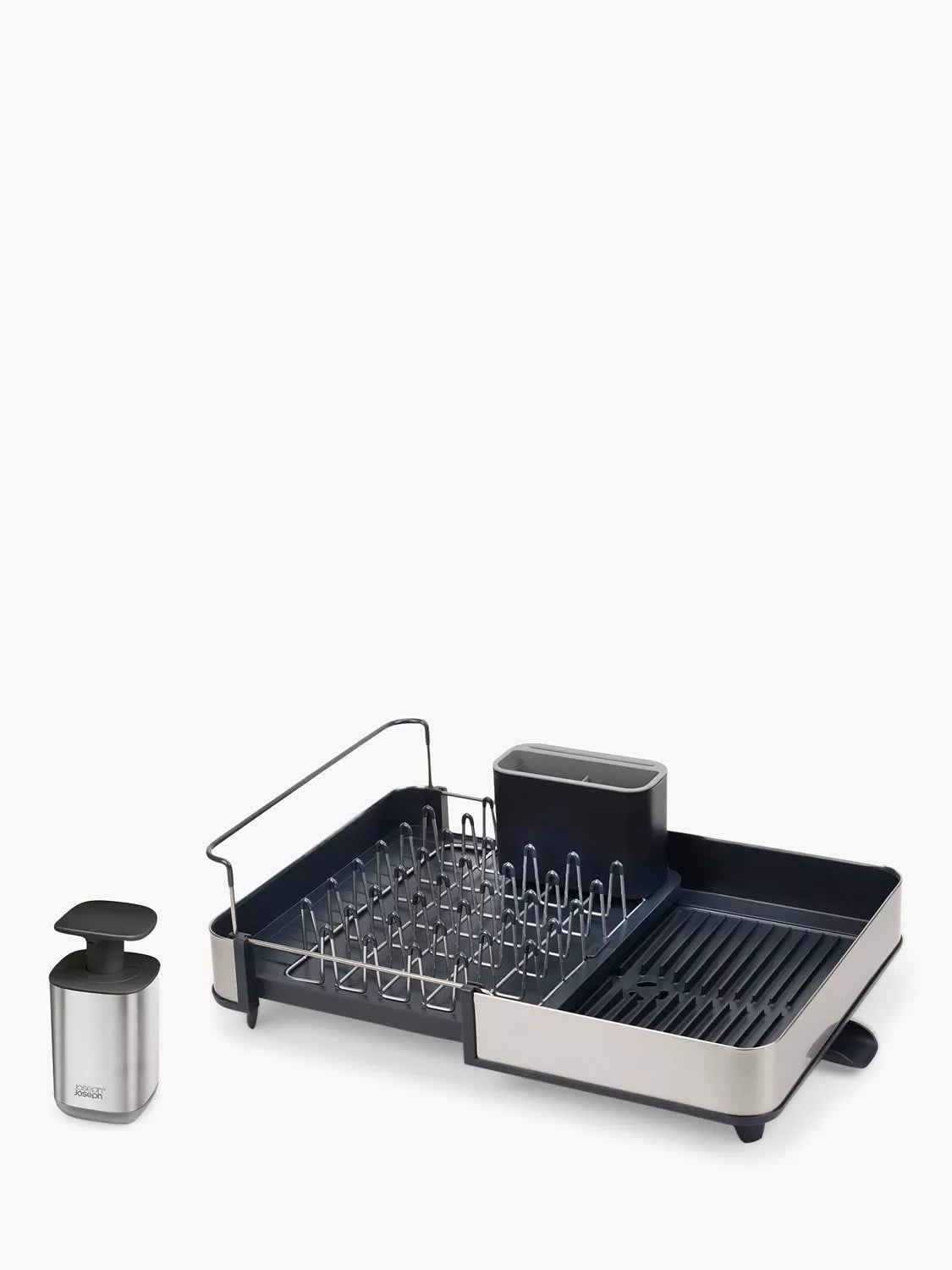 Joseph Joseph 2-piece sink set with adjustable dish rack and soap dispenser, UK version