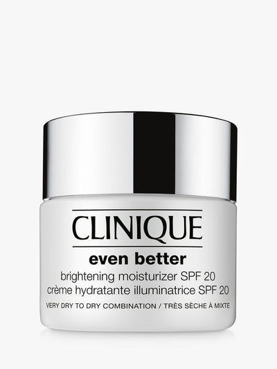 John Lewis Clinique Even Better Aufhellende Feuchtigkeitscreme SPF 20 für sehr trockene/trockene Mischhaut Gesichtscreme 50ml - Online bei McGrocer kaufen