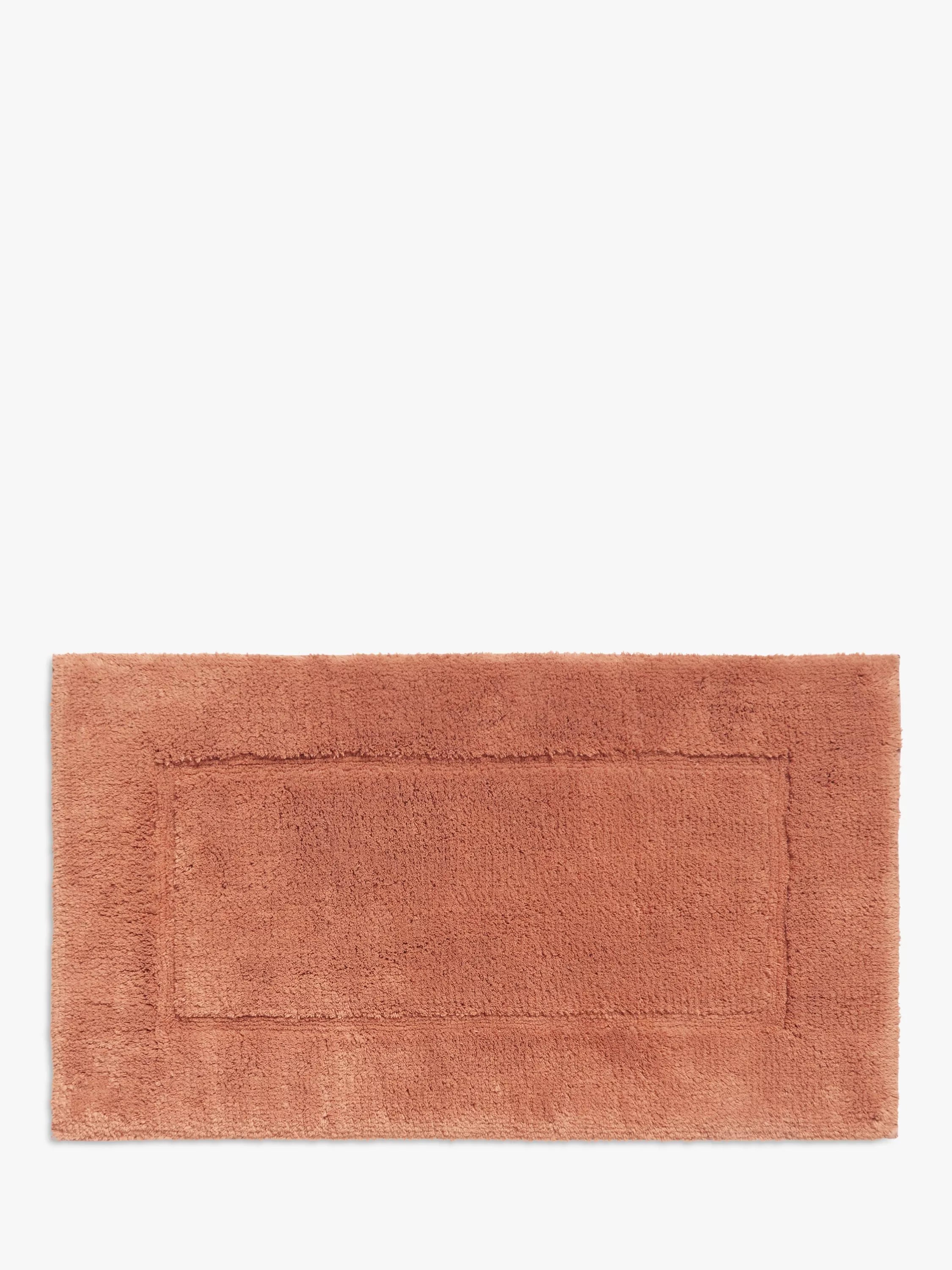 John Lewis Micro-Fresh Deep Pile Bath Mat, Raw Sienna, Medium (L50 x W80cm)