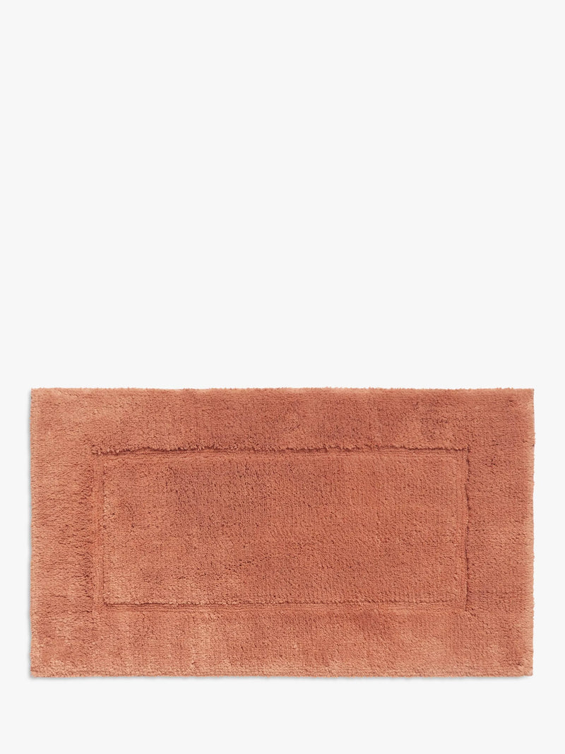John Lewis Micro-Fresh Deep Pile Bath Mat, Raw Sienna, Medium (L50 x W80cm)