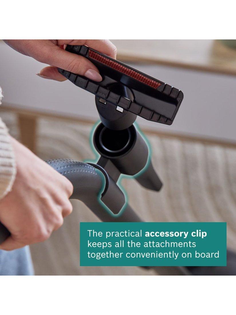 Bosch Series 4 ProEco bagged cylinder vacuum cleaner in black - British product