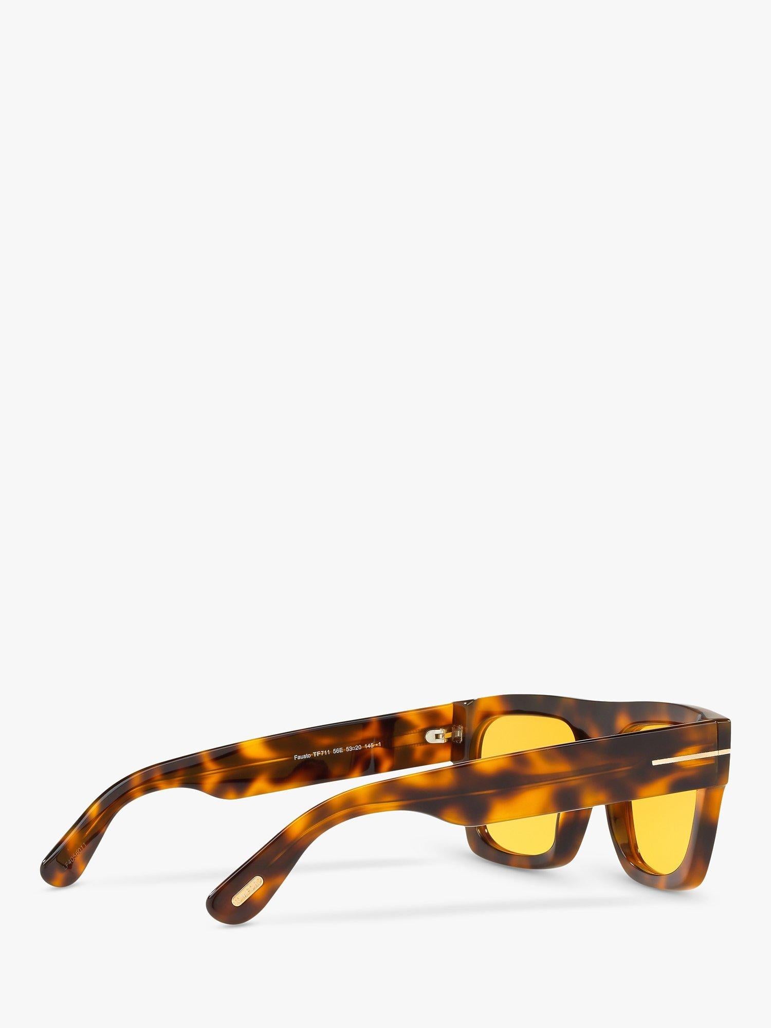 TOM FORD Fausto square sunglasses brown acetate, UK version