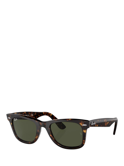 John Lewis Ray-Ban RB2140 Unisex Wayfarer Square Sunglasses Havana/Green 50mm- Buy online at McGrocer