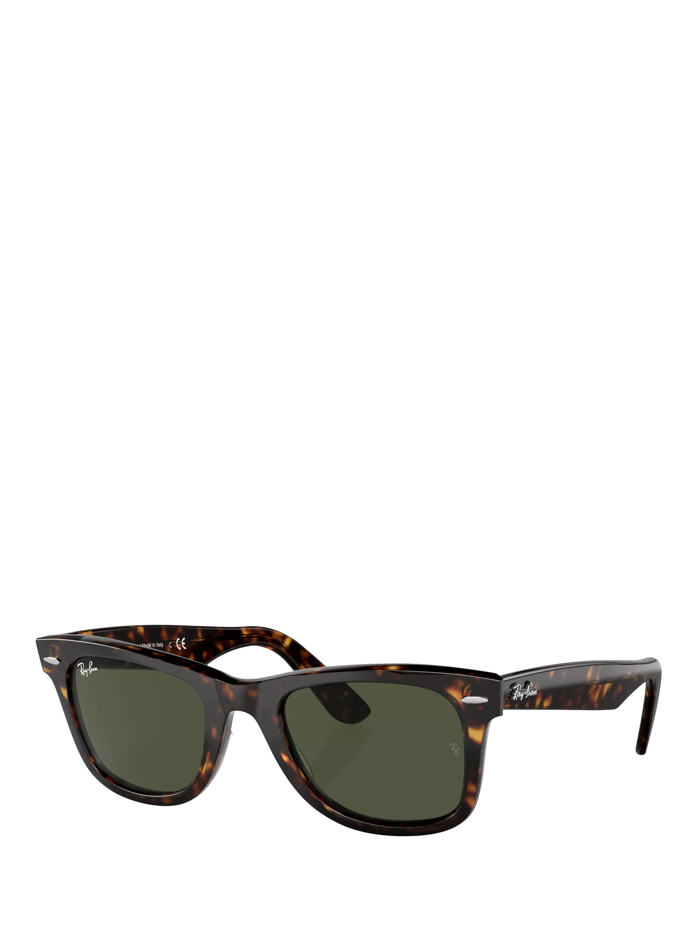 Ray-Ban Wayfarer square sunglasses Havana/Green, imported from the UK