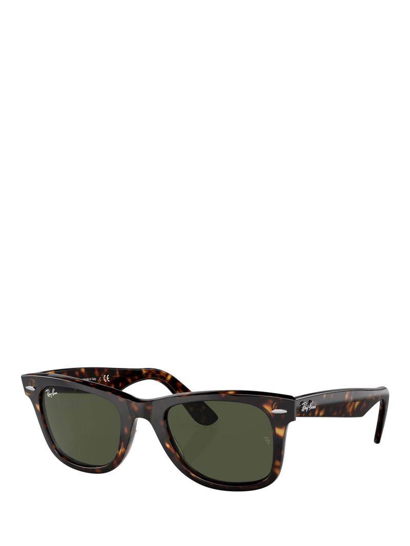 Ray-Ban Wayfarer square sunglasses Havana/Green, imported from the UK