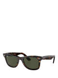 Ray-Ban Wayfarer square sunglasses Havana/Green, imported from the UK