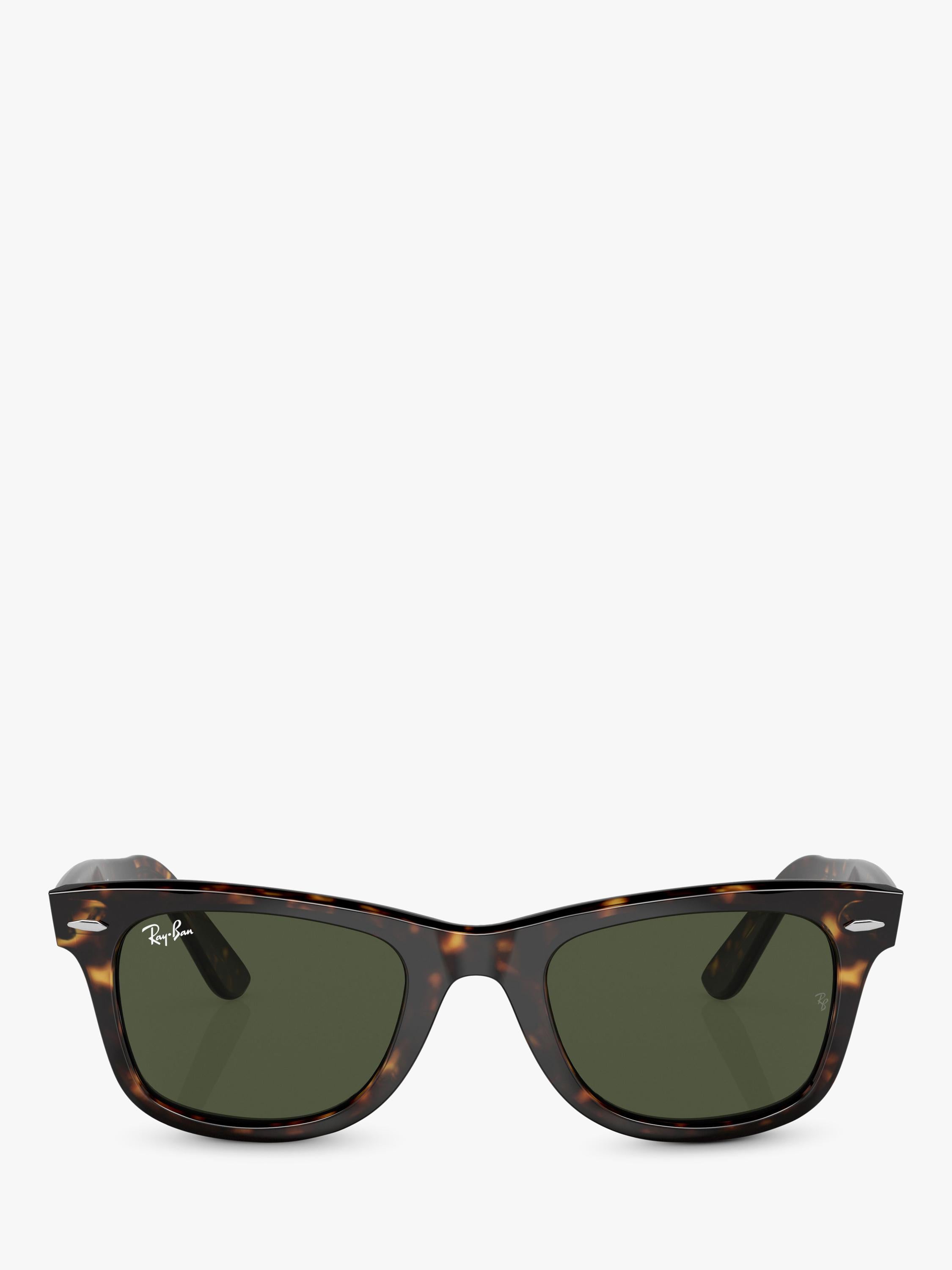 Ray-Ban Wayfarer square sunglasses Havana/Green, imported from the UK