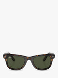 Ray-Ban Wayfarer square sunglasses Havana/Green, imported from the UK