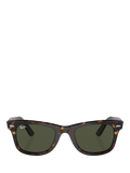 Ray-Ban Wayfarer square sunglasses Havana/Green, imported from the UK