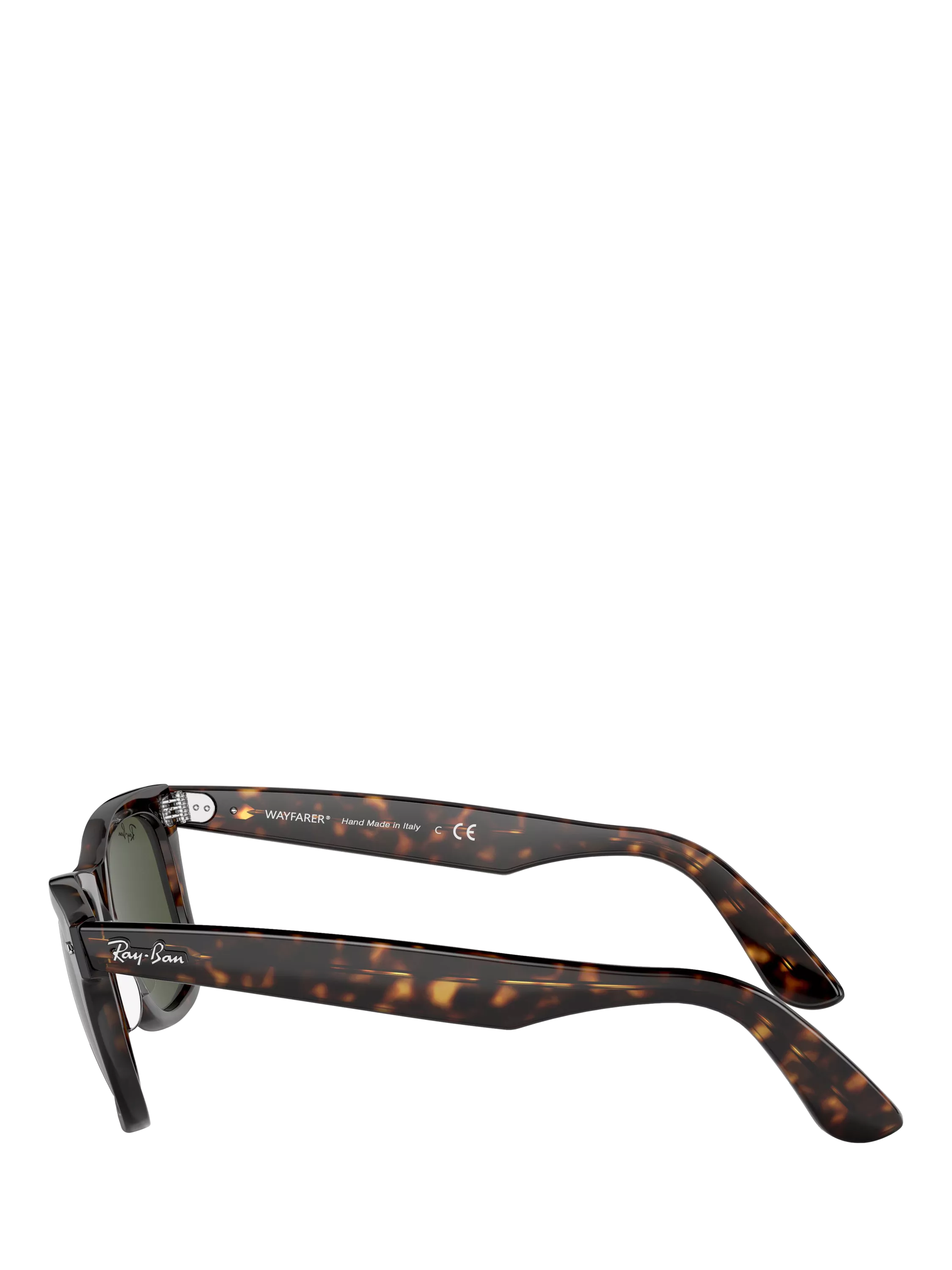 Ray-Ban Wayfarer square sunglasses Havana/Green, imported from the UK