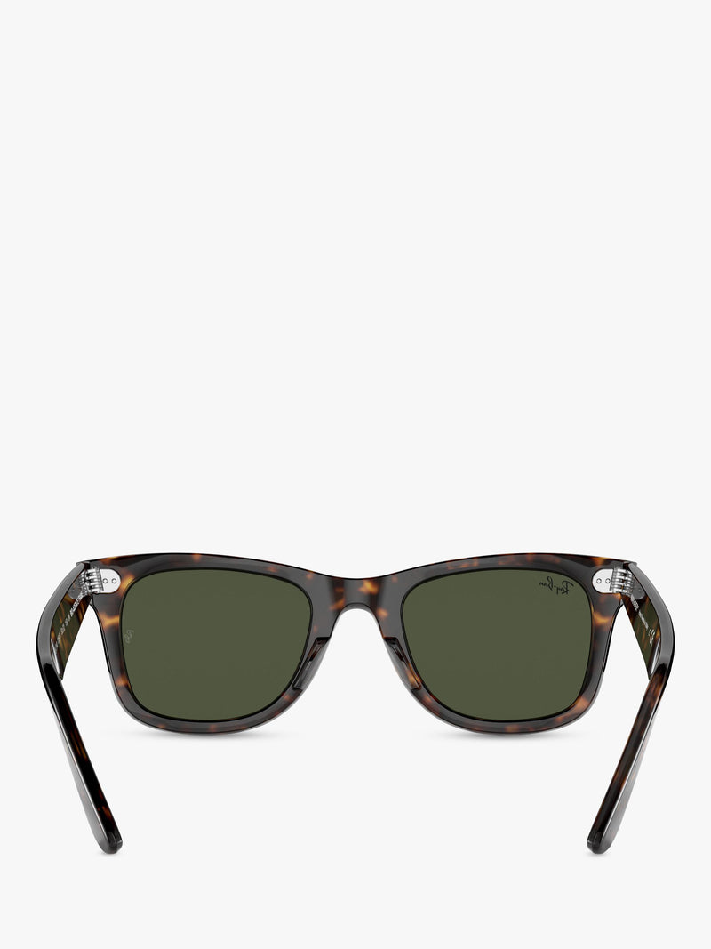 Ray-Ban Wayfarer square sunglasses Havana/Green, imported from the UK
