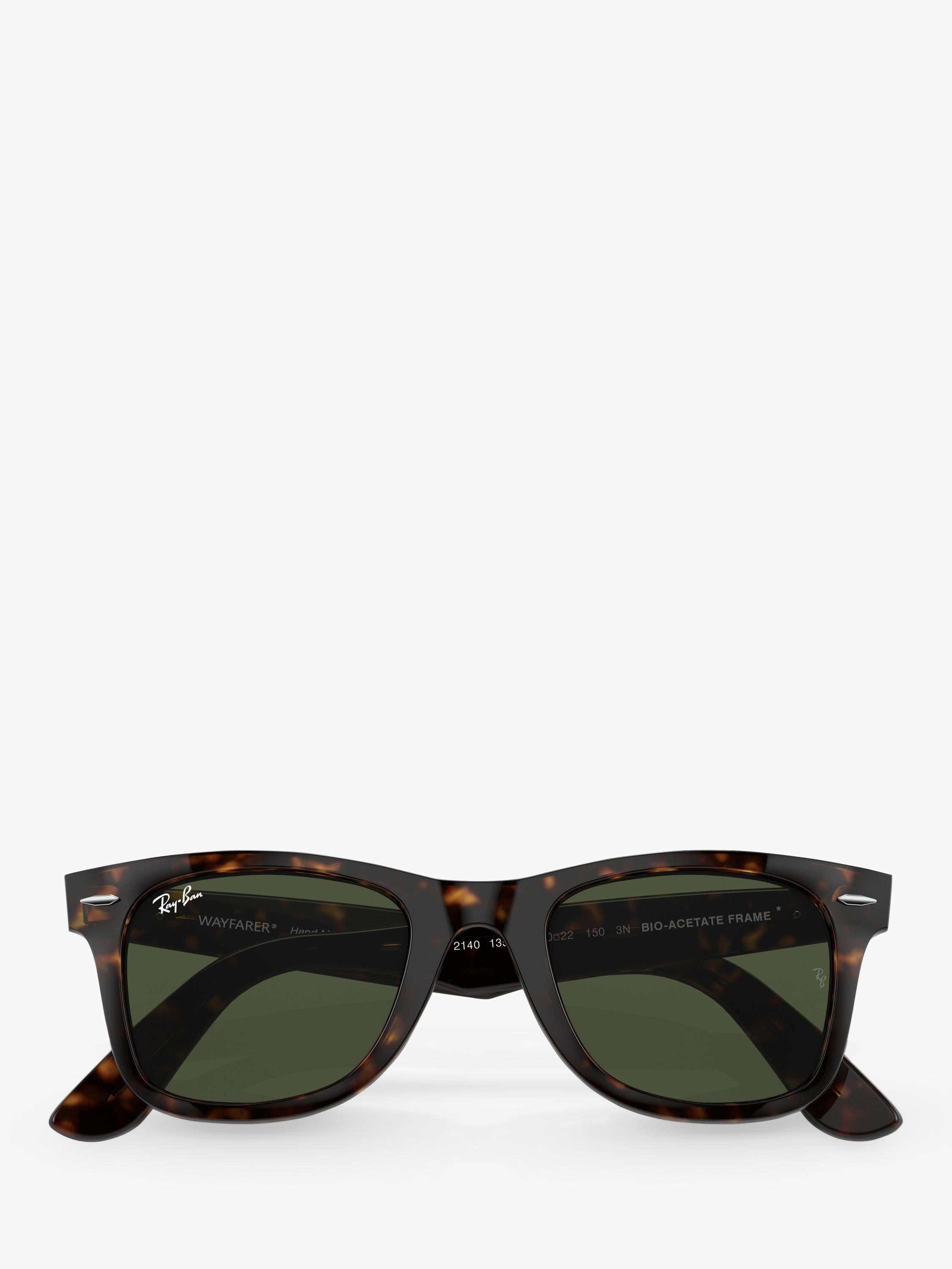 Ray-Ban Wayfarer square sunglasses Havana/Green, imported from the UK