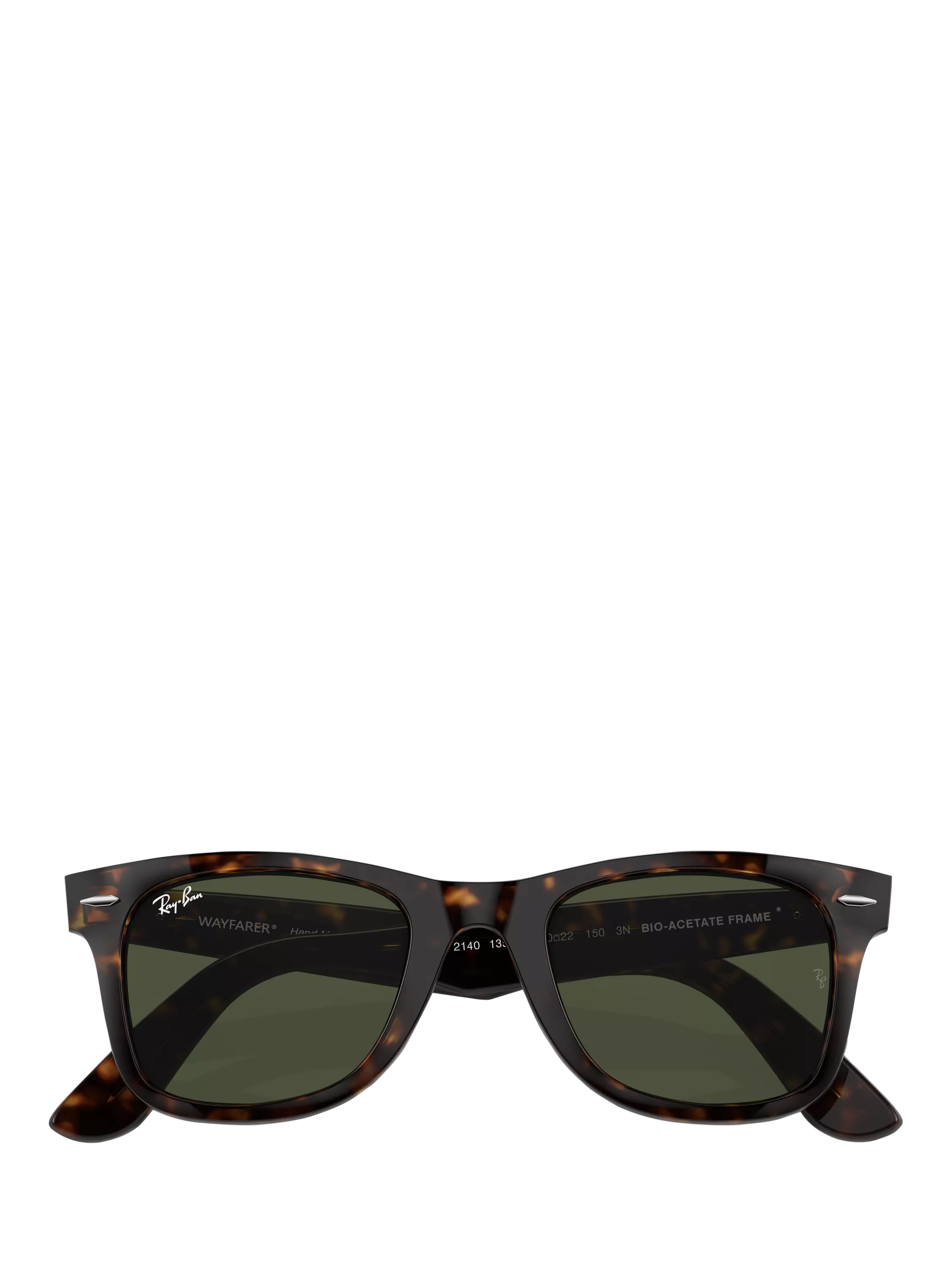 Ray-Ban Wayfarer square sunglasses Havana/Green, imported from the UK