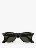 Ray-Ban Wayfarer square sunglasses Havana/Green, imported from the UK