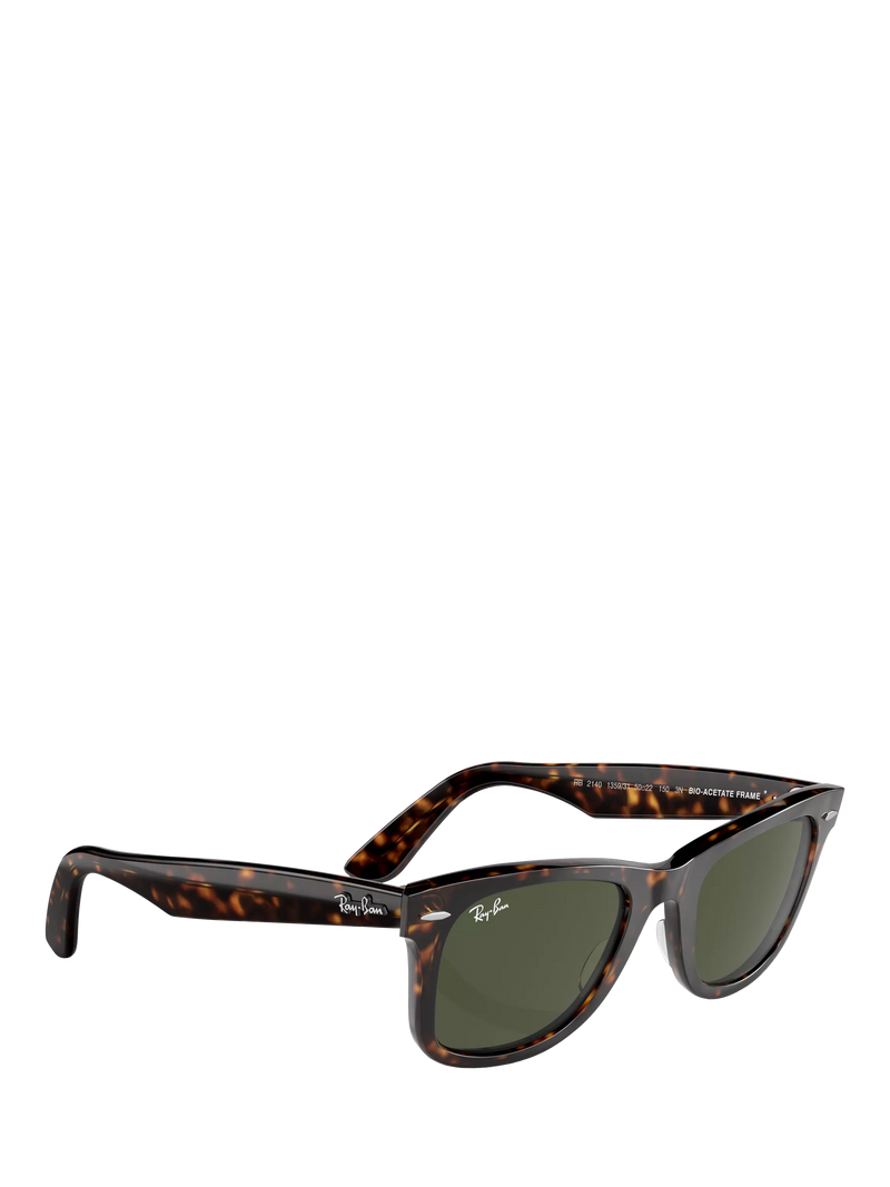 Ray-Ban Wayfarer square sunglasses Havana/Green, imported from the UK