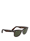 Ray-Ban Wayfarer square sunglasses Havana/Green, imported from the UK