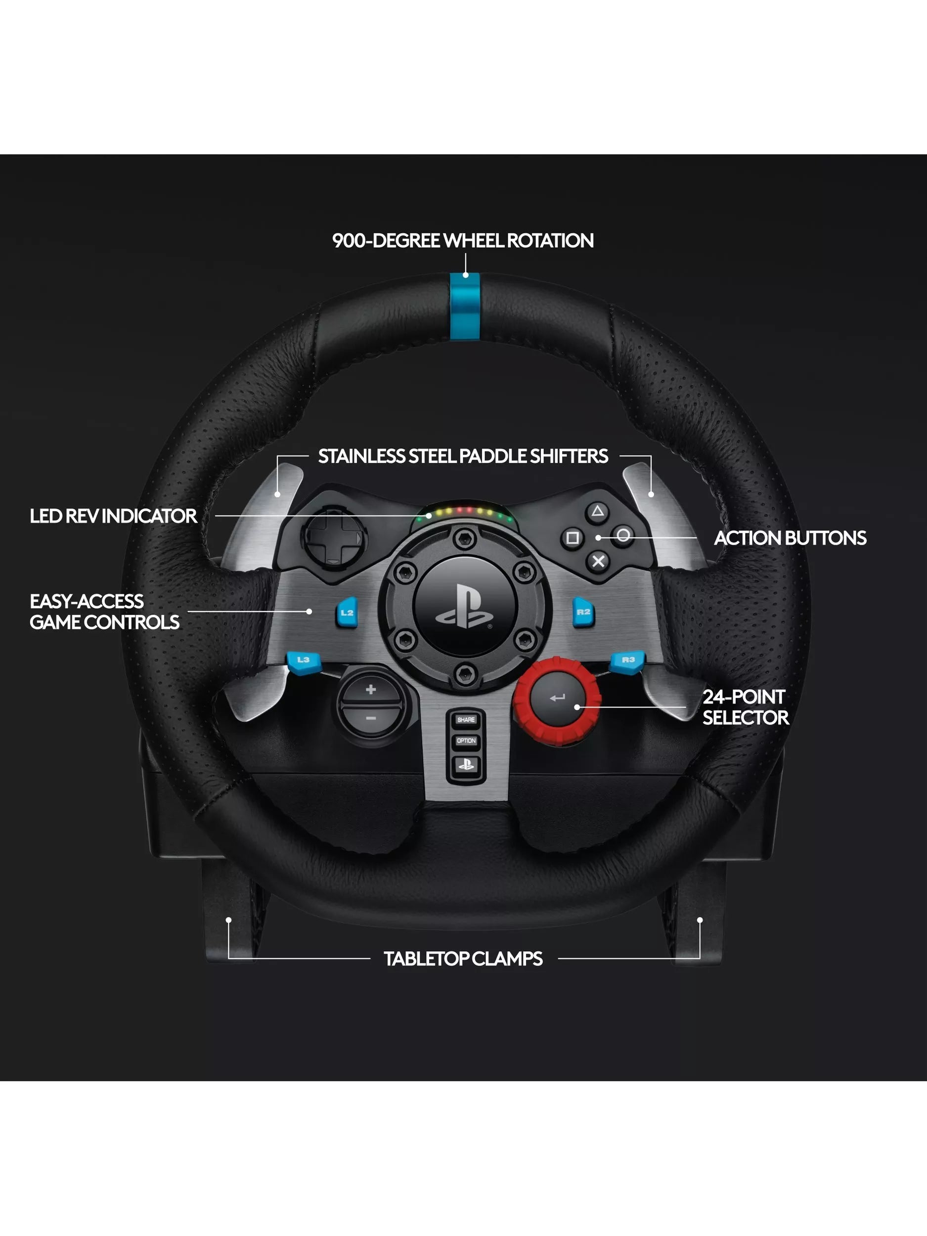 Logitech G29 driving force racing wheel for Playstation and PC, UK version