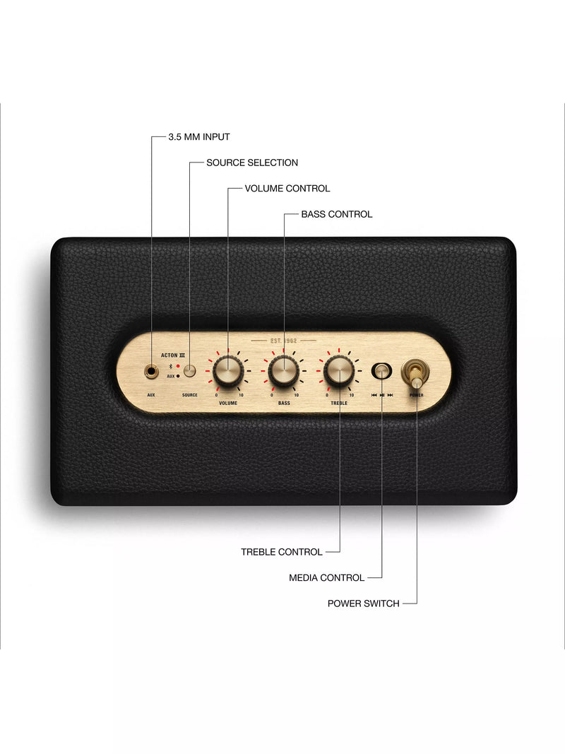 Marshall Acton III Bluetooth speaker black (British brand)