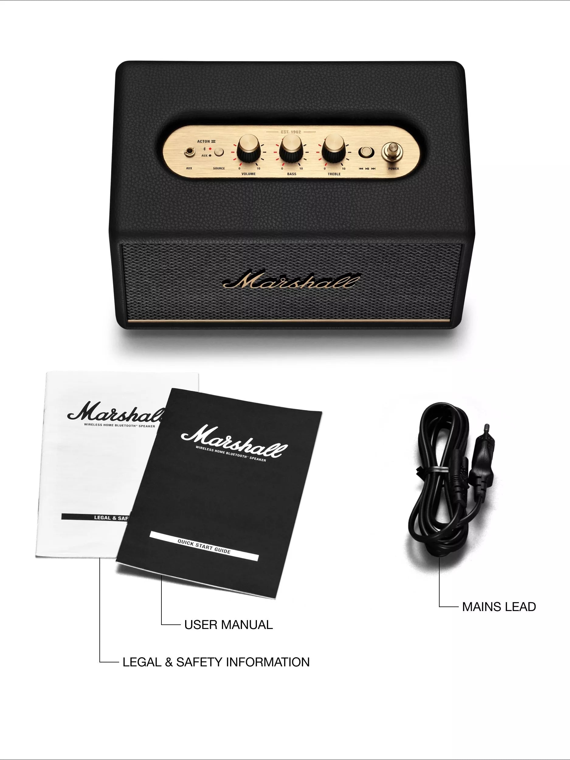 Marshall Acton III Bluetooth speaker black (British brand)