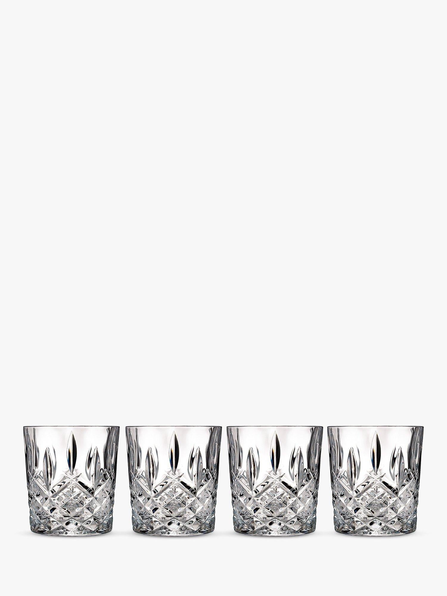 Waterford Crystal clear double old-fashioned glass tumblers, set of four, 310ml (British brand)