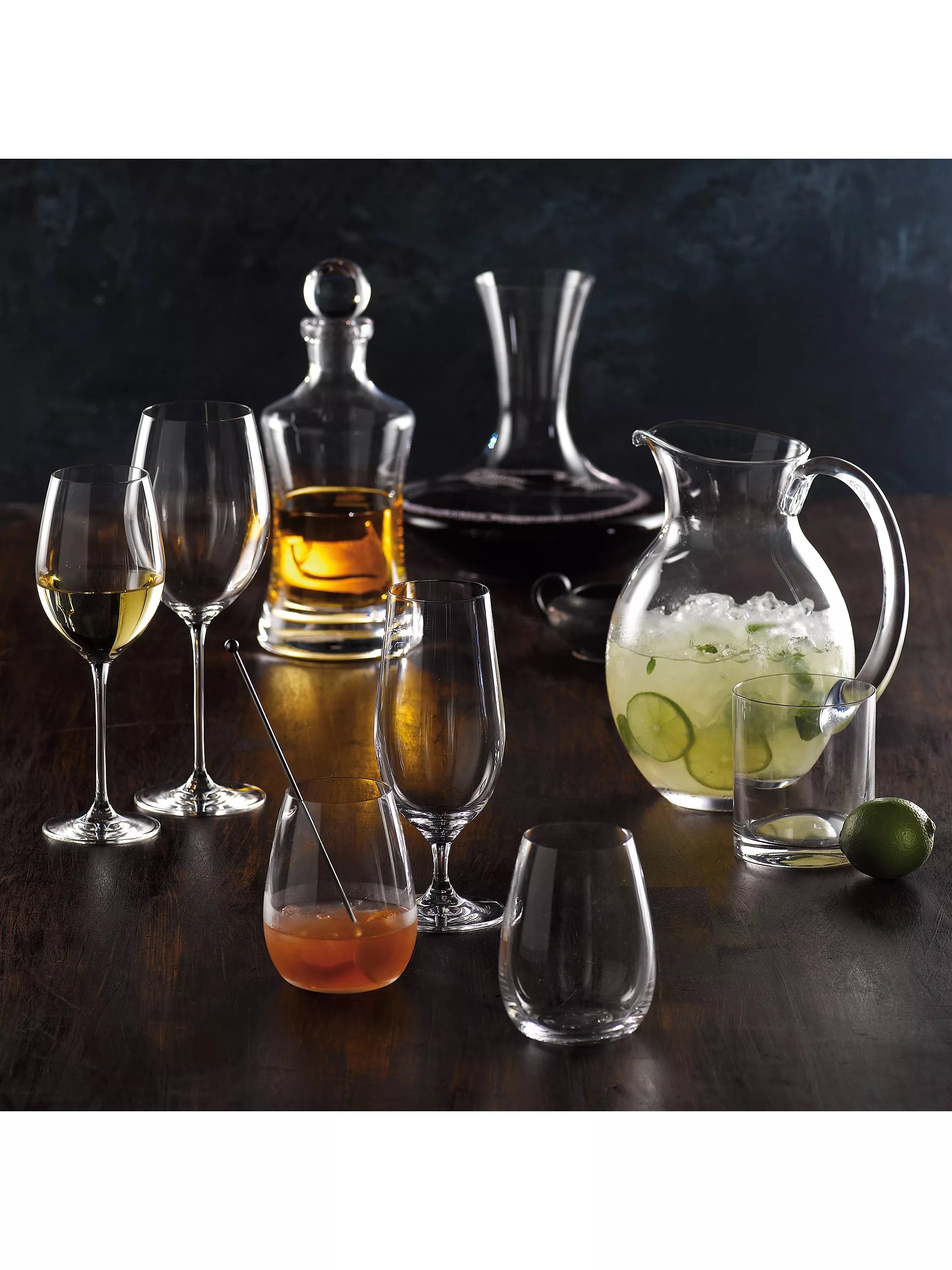 Waterford clear glass carafe 1.5L with fluted neck (British brand)