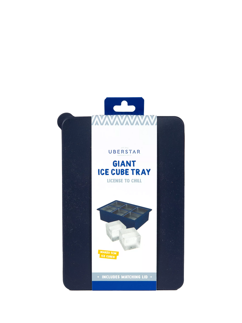 Uberstar giant silicone ice cube tray 6 cubes, imported from the UK