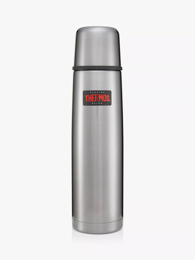 John Lewis Thermos Light and Compact Stainless Steel Flask Gunmetal 1L- Buy online at McGrocer