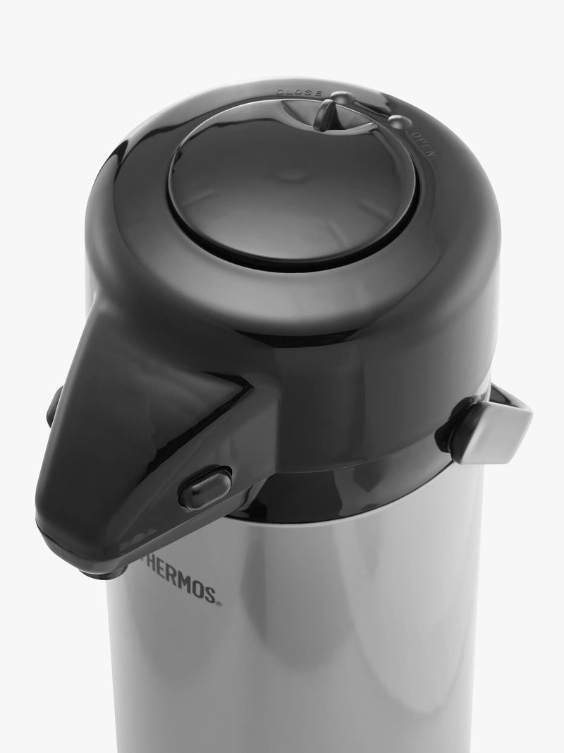 Thermos stainless steel push button pump pot 1.9L (British brand)
