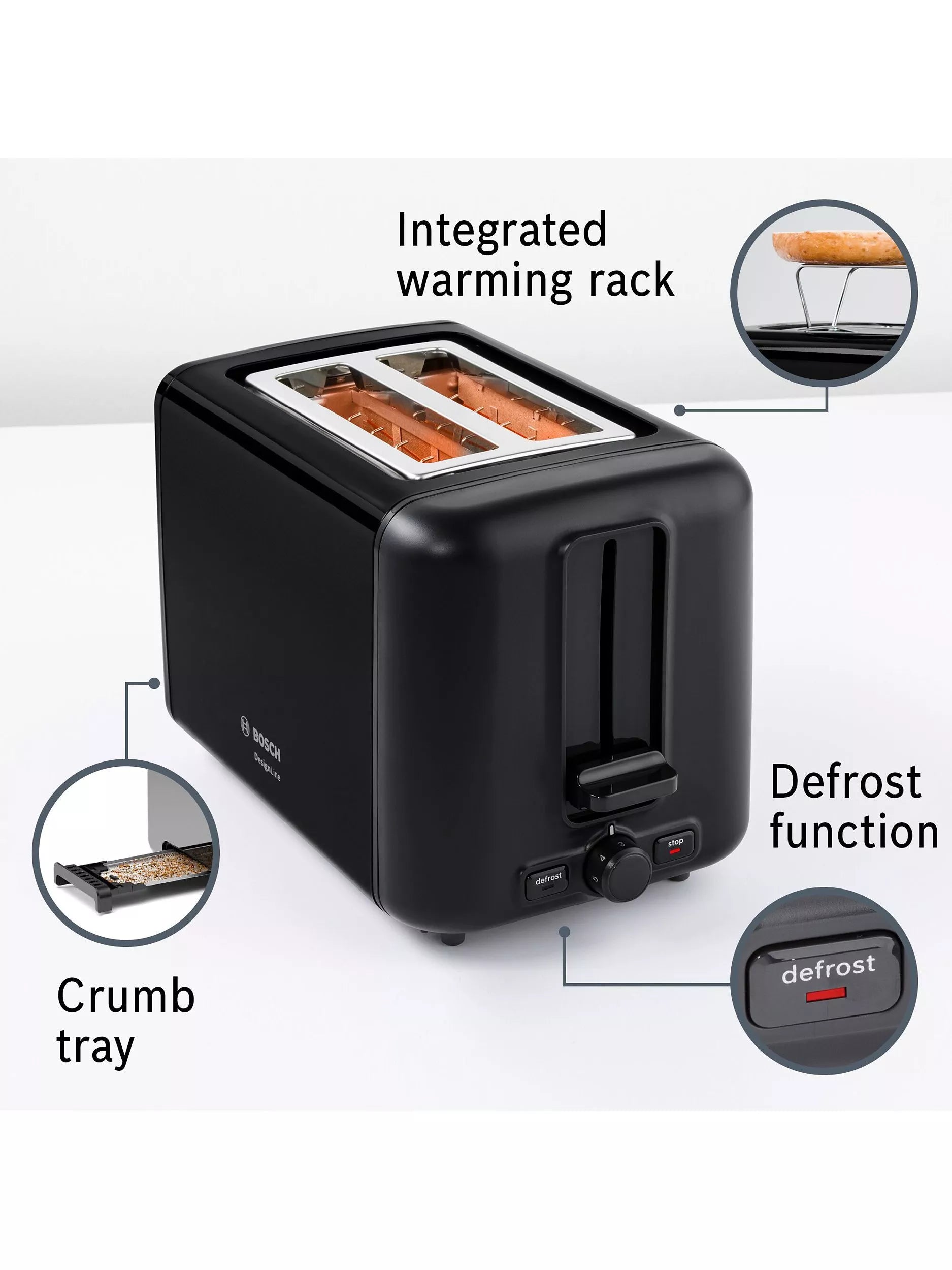 Bosch toaster black - British product
