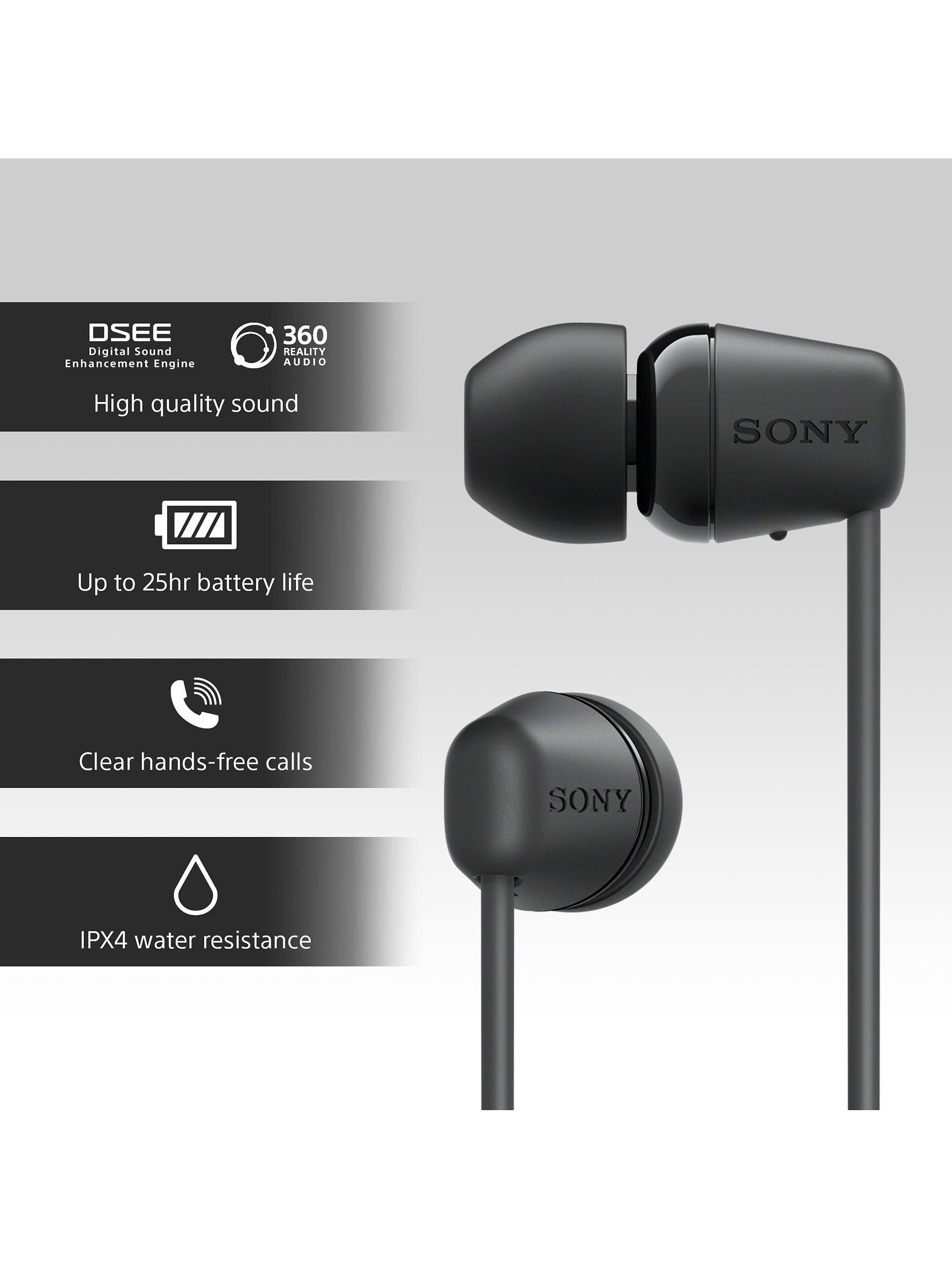 Sony WI-C100 wireless in-ear headphones with microphone - British product