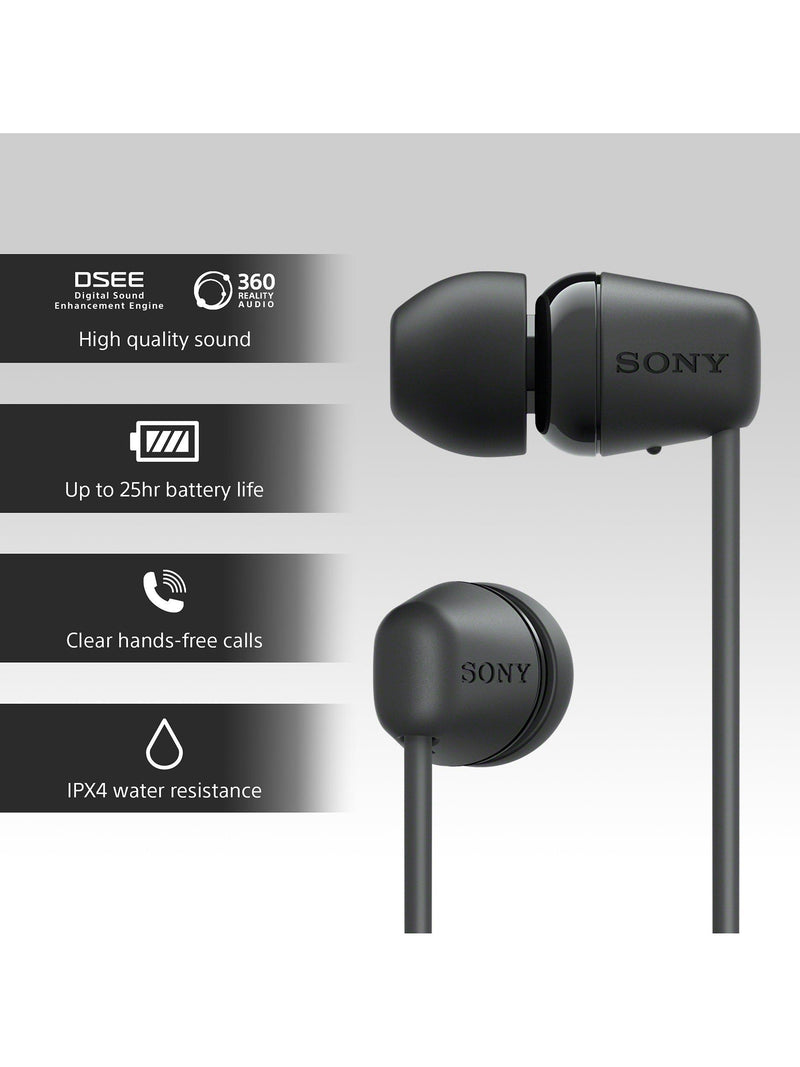 Sony WI-C100 wireless in-ear headphones with microphone - British product
