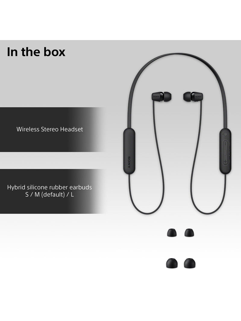 Sony WI-C100 wireless in-ear headphones with microphone - British product
