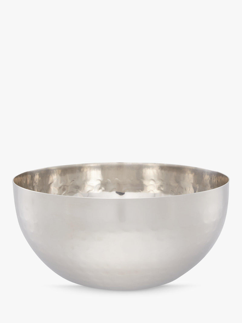 John Lewis Hammered Stainless Steel Serving Bowl 12cm Silver, UK version