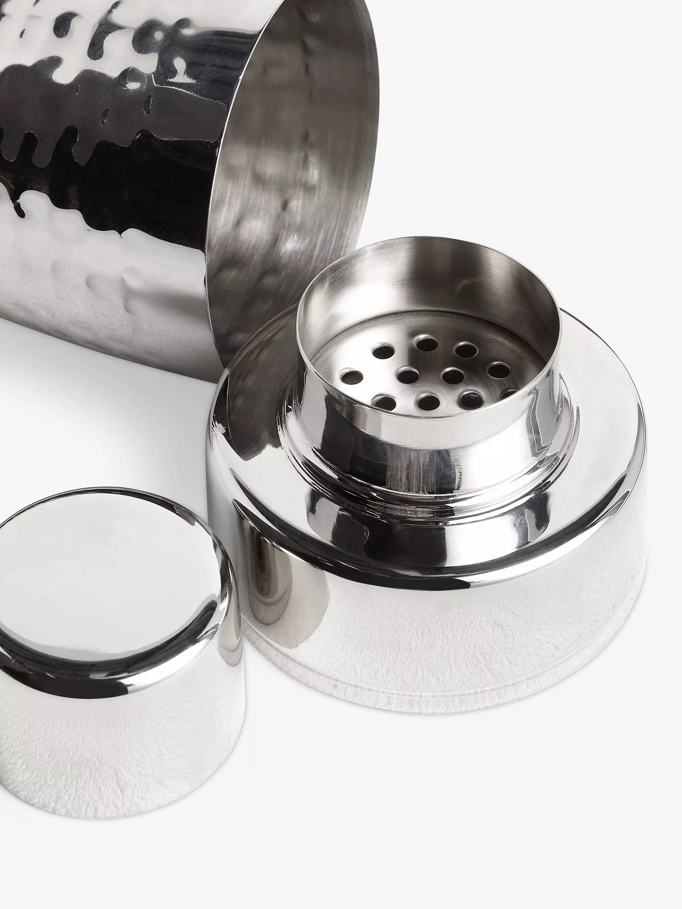 John Lewis hammered stainless steel cocktail shaker 500ml, imported from the UK
