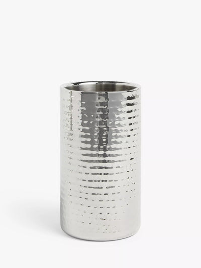 John Lewis John Lewis Hammered Stainless Steel Wine Cooler, Silver- Buy online at McGrocer