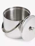 John Lewis hammered stainless steel ice bucket with lid, 18cm tall, imported from the UK
