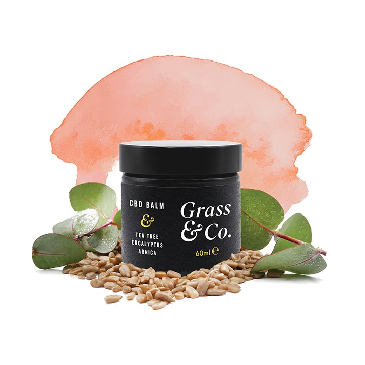 Grass & Co. EASE CBD Muscle Balm 300mg with Tea Tree, Eucalyptus & Arnica 60ml GOODS Holland&Barrett   