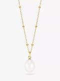 Dower & Hall Pearl Pendant Beaded Necklace 45.72cm