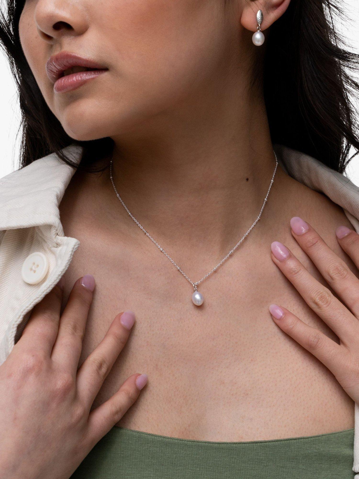 Dower & Hall pearl pendant beaded necklace, UK version