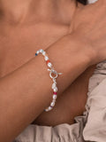 Dower & Hall bracelet freshwater pearl mixed gemstone 19cm (British brand)